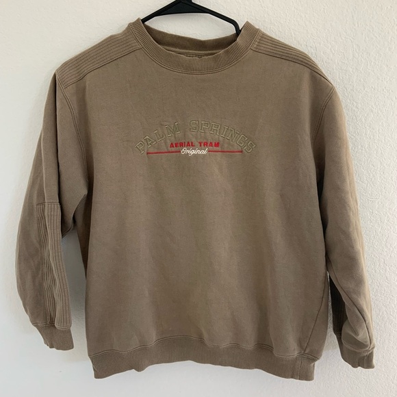 Palm Springs Crewneck Army Green Sweatshirt - Picture 5 of 12